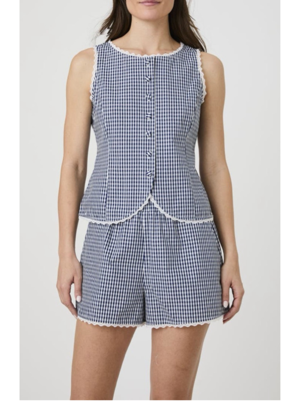 French Connection Gingham Top